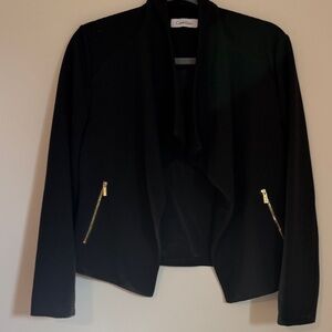 Calvin Klein Black Jacket with Gold Zippers